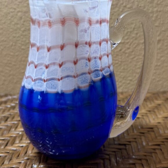 Art Glass Handcrafted Glass Pitcher By Josh Klein 2021 Artist Signed - Picture 2 of 7